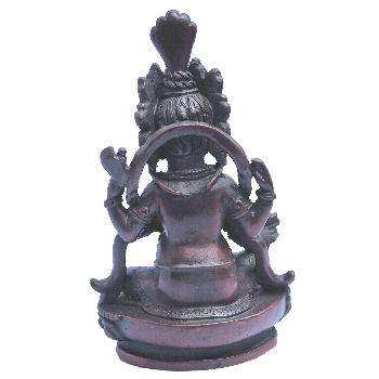 Ganesh Statue wood looing 6" tall RG-055R